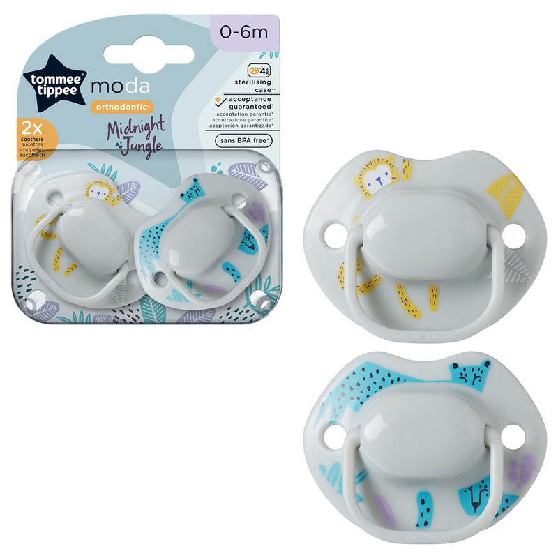 Tommee Tippee Moda Soother, 2 Pieces, Off White