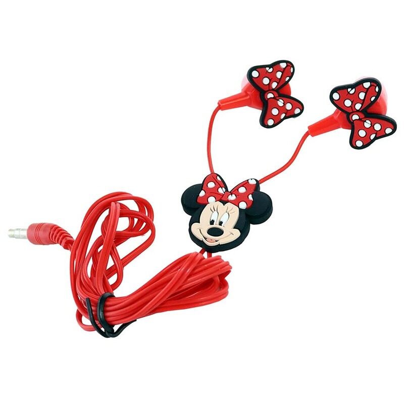 

Disney 3.5 mm Jack In-Ear Minnie Mouse Earphones for Kids, Red