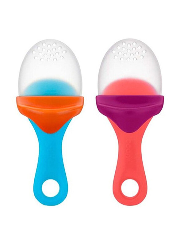 

Boon Pulp Silicone Feeder, 2 Pieces, Blue/Coral
