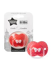 Tommee Tippee Closer to Nature Little London Soother for Girl, Red