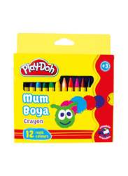 Play-Doh 12-Piece Colours Crayon Set in Paper Box, Multicolour