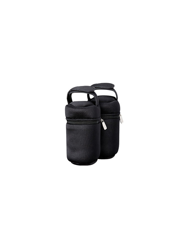 Tommee Tippee Closer to Nature Insulated Bottle Carriers x 2, Black