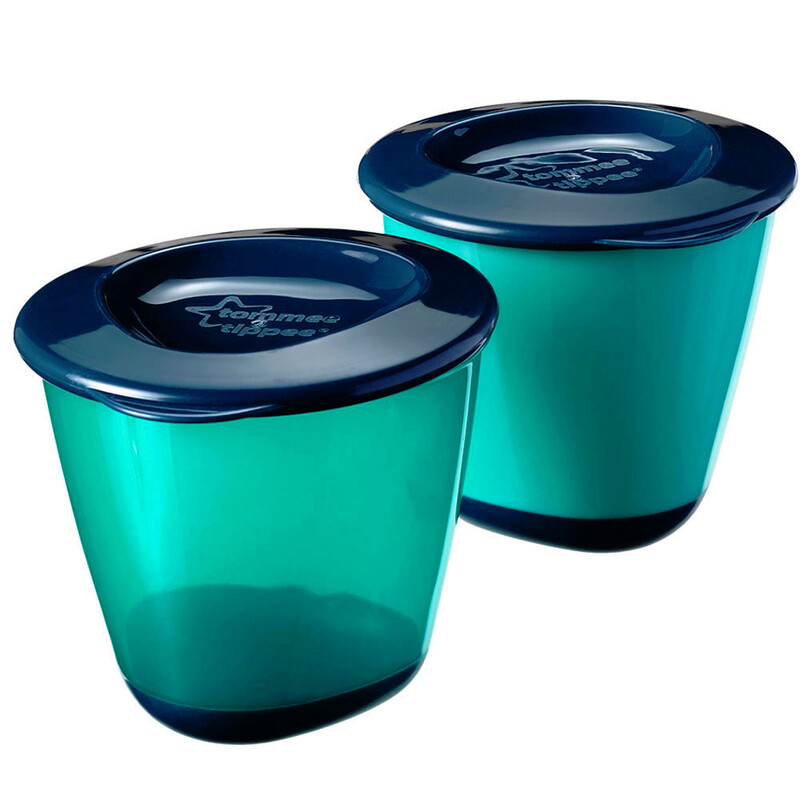 

Tommee Tippee Explora Pop Ups Weaning Pots, 2 Pieces, 1+ Years, Blue/Green