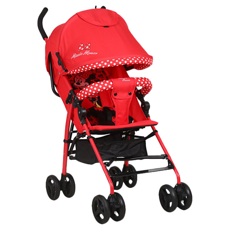 

Disney Minnie Mouse Lightweight Adventure Stroller with Storage Cabin, Red