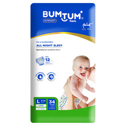 Bumtum Baby Super Jumbo Pants Style Diaper, L, 34 Count