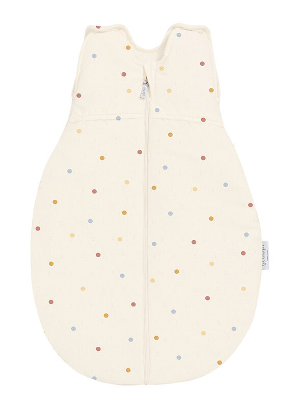 

Gloop Coloured Confetti Organic Sleeping Bag for Baby, 3-6 Months, White