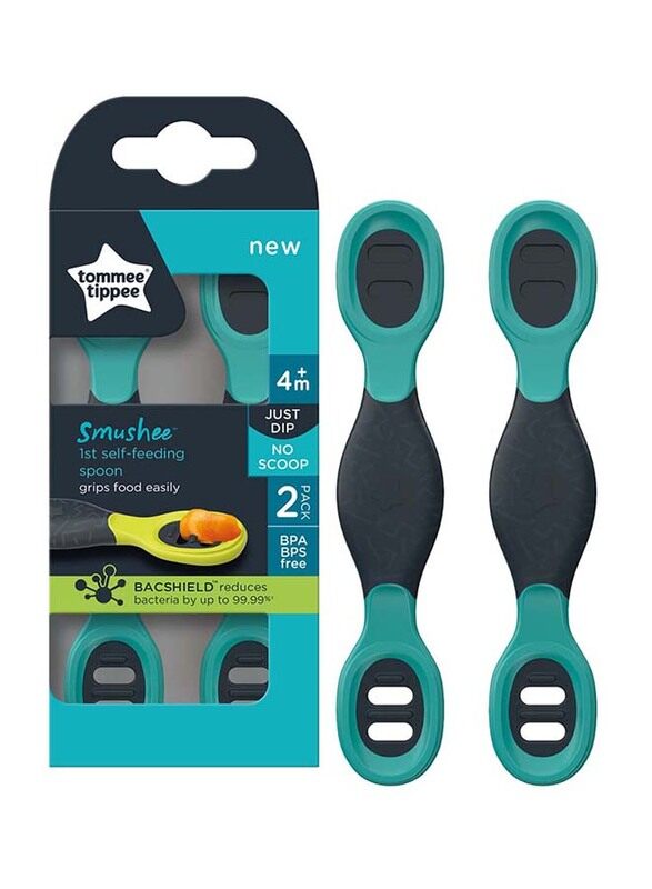 

Tommee Tippee Feeding Spoon ( Pack of 2), Blue/Black