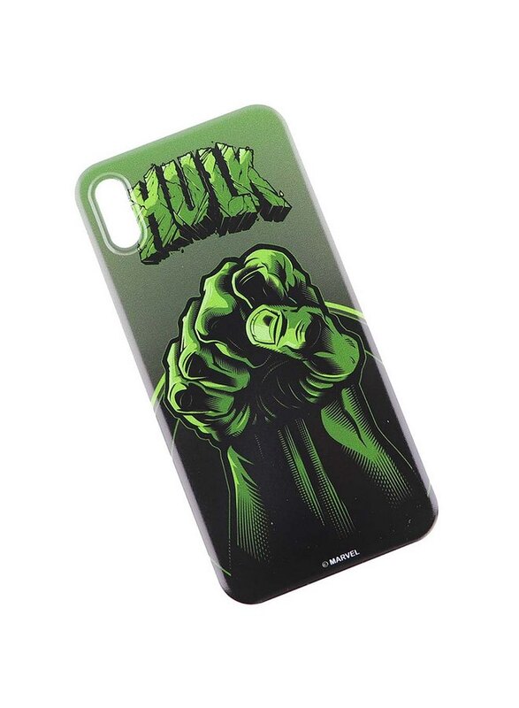 Marvel iPhone X Hulk Printed Mobile Phone Case Cover, Green
