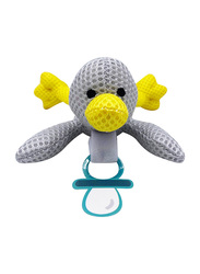 Babyworks Pacifier Holder Breathable Toy Grey Duck, Quack, Multicolour