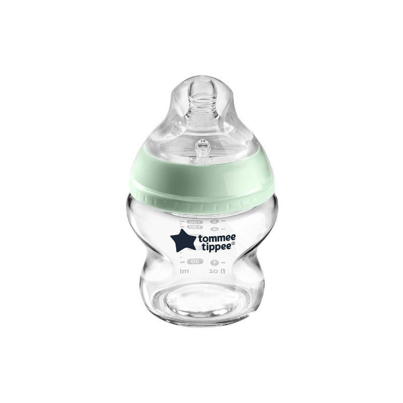 Tommee Tippee Closer To Nature Glass Feeding Bottle, 150ml, Clear