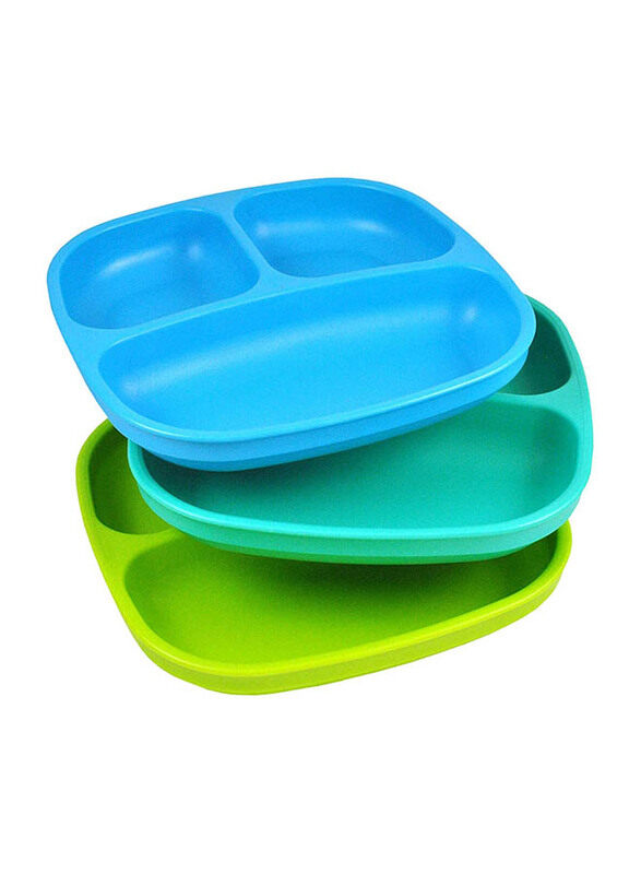 

Re-Play Recycled Divided Plates Under the Sea Pack of 3, Multicolour