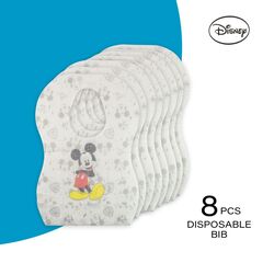 Disney Mickey Disposable Bibs, 8 Piece, White