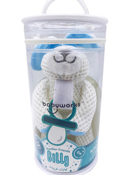 Babyworks Pacifier Holder Breathable Toy Blue Bunny, Billy, Multicolour