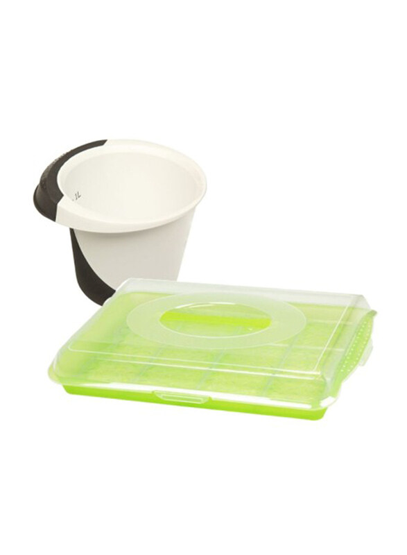 

Keeeper Muffin Cake Tray & Graphite Mixing Bowl, Multicolour