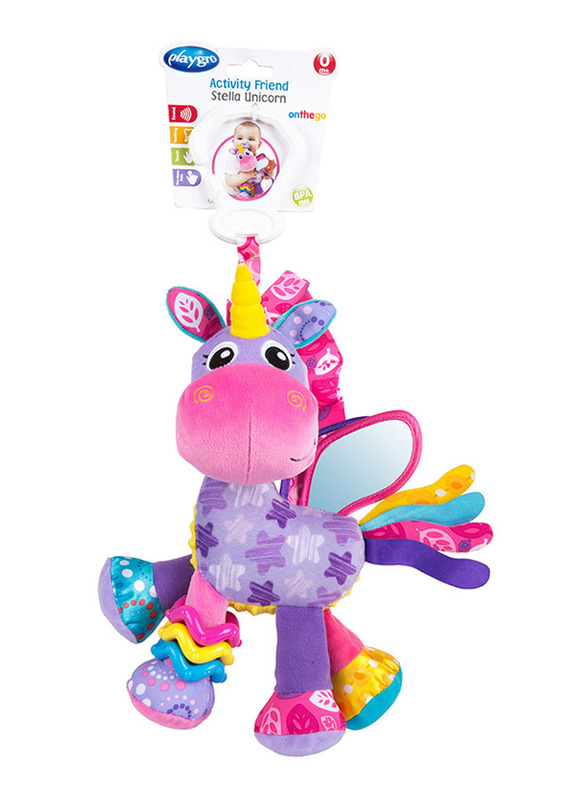Playgro Activity Friend Stella Unicorn Toy, Multicolour