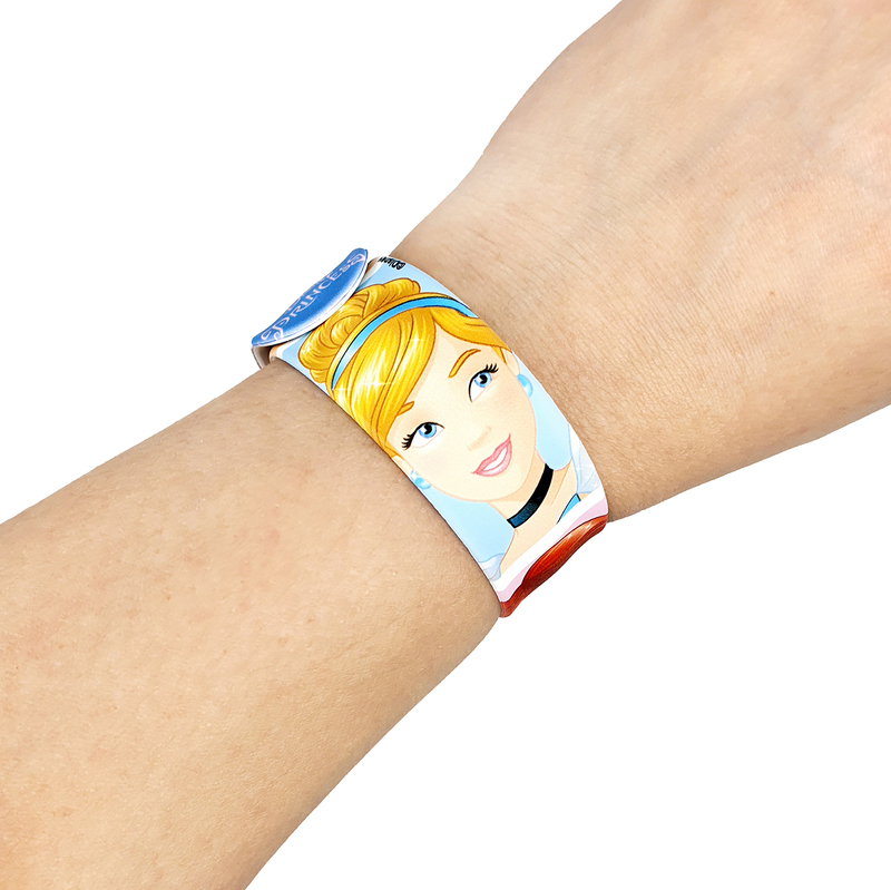 Disney Princesses Printed Kids Silicone Slap Bracelet For Girls, Multicolor