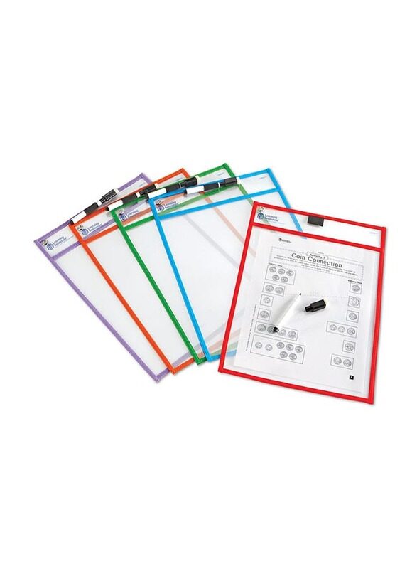 

Learning Resources Write and Wipe Pockets, Ages 3+