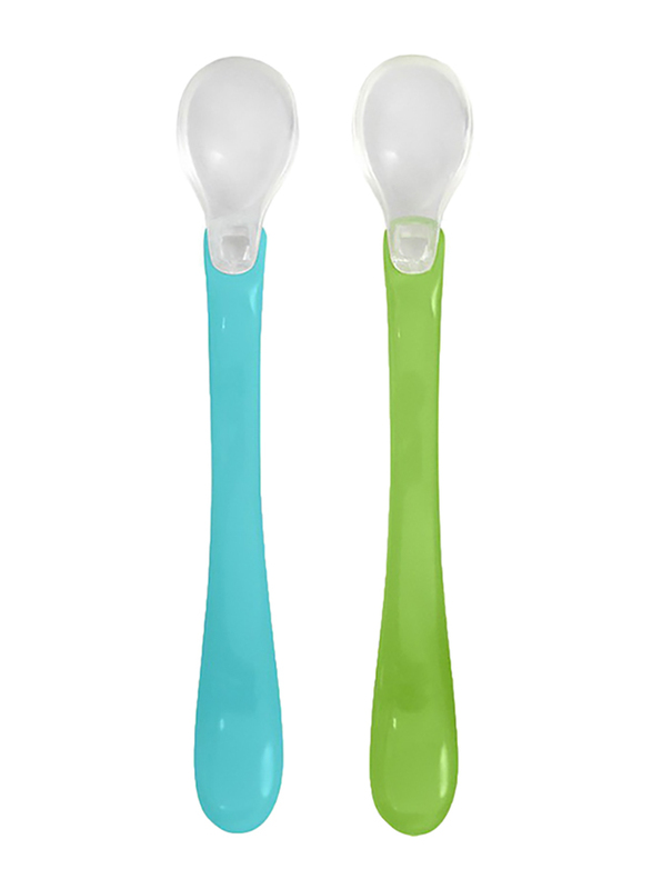Green Sprouts Feeding Spoons 2Pcs-Set, Green/Blue