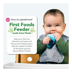 Green Sprouts Made from Plants Ware First Foods Feeder, 6 Months+, Aqua