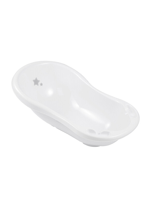 

Keeeper Stars Stars Baby Bath with Plug, White
