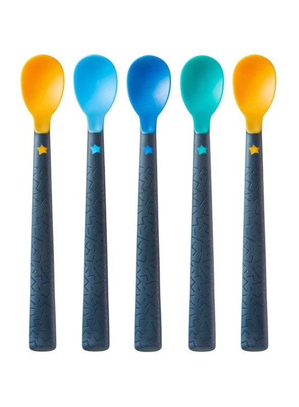 Tommee Tippee Softee Weaning Spoon ( Pack of 5), Multicolour
