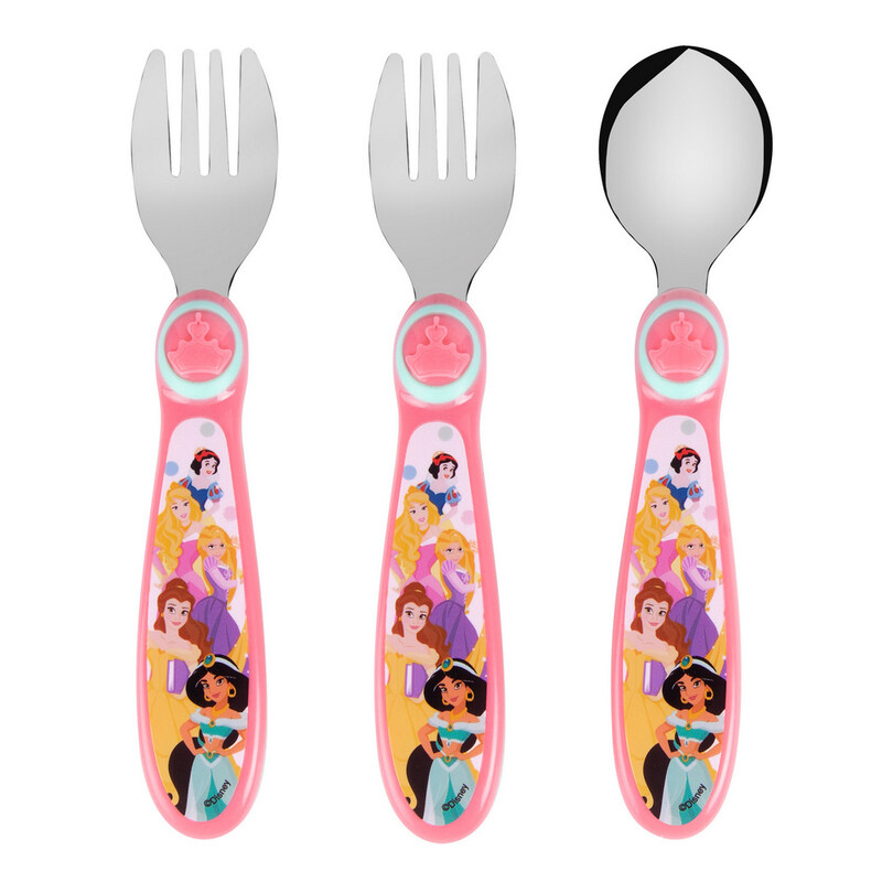 

The First Years Disney Princess Sculpted Flatware Set, 3 Pieces, 9+ Months, Multicolour