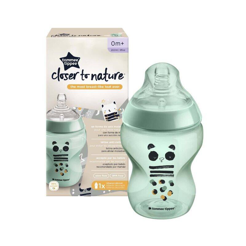 

Tommee Tippee Closer To Nature Feeding Bottle, 260ml, Multicolour