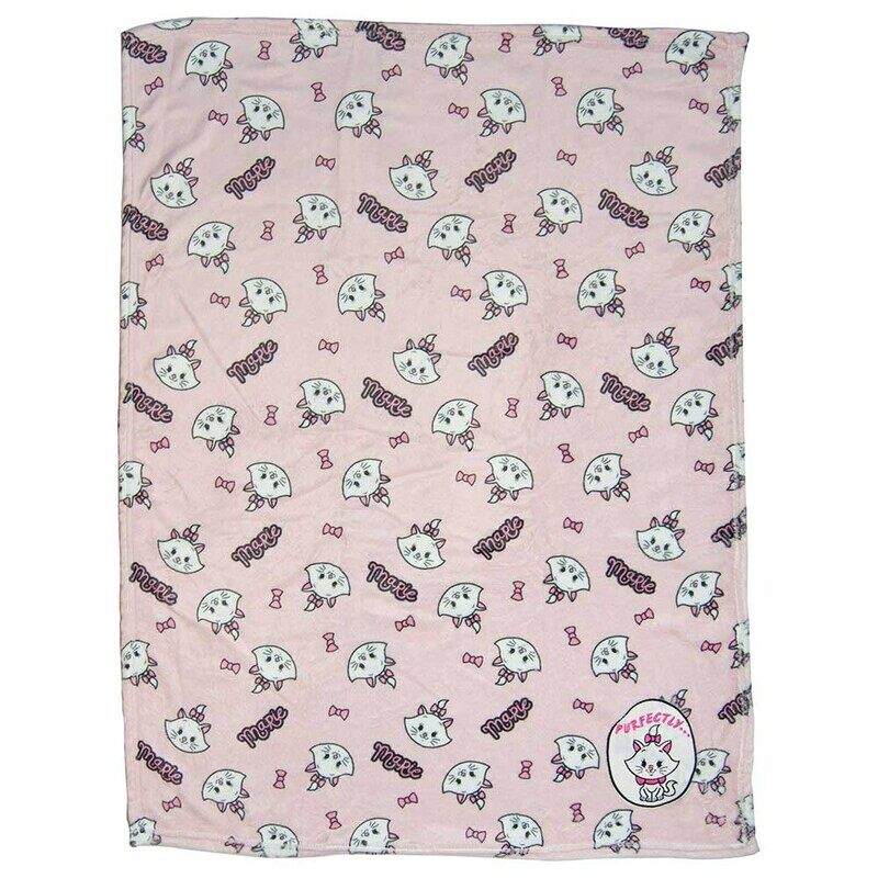 

Disney 76" x 102" Marie Flannel Baby Blanket, Pink