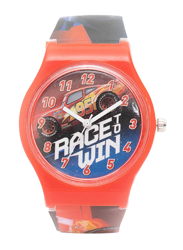 

Generic Lucas Starwars Analog Watch for Boys with PVC Band, SWE8003, Black-Red