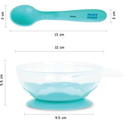 Disney Mickey Mouse Silicone Suction Bowls, Blue