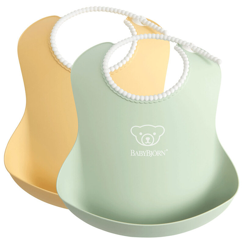 

Babybjorn Baby Bib, 2 Piece, Powder Yellow/Powder Green