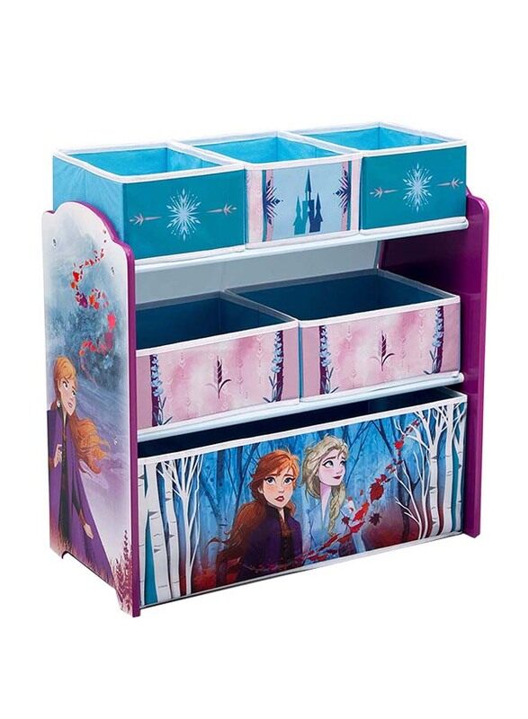 

Delta Children Disney Frozen 2 Multi-Bin Toy Organizer, Purple/Blue