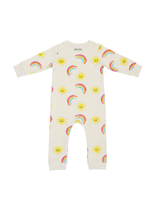

Aiko Infants Cute Eternal Smiles Jumpsuit, 6-12 Months, Off White