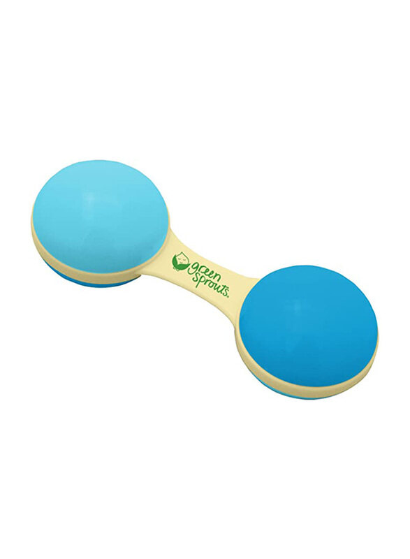 

Green Sprouts Sprout Ware Plant Based Dumbbell Rattle, 3+ Months, Aqua