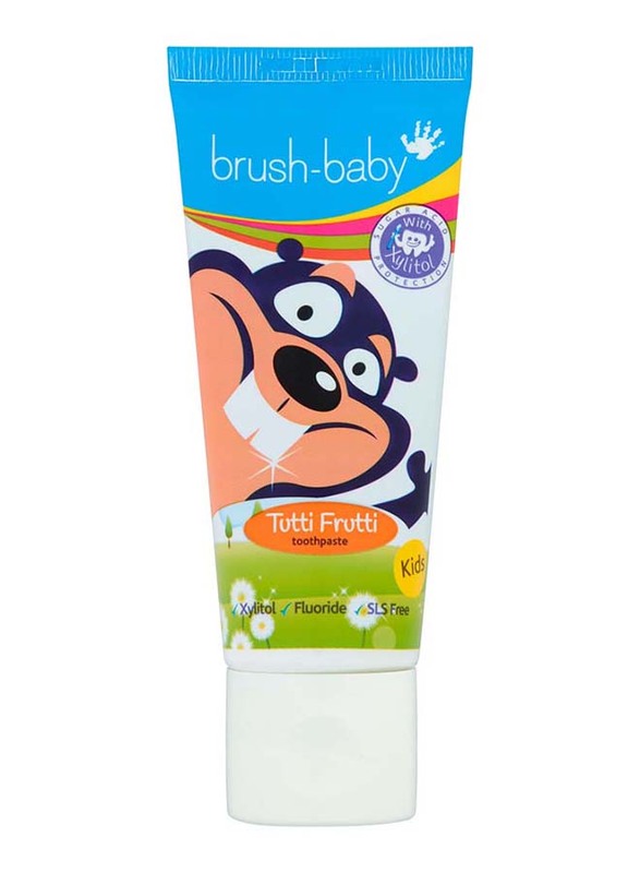 Brush Baby Tutti Frutti Stage 3 Toothpaste for 3 Years+ Babies, 50ml, Multicolour