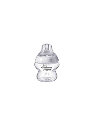 Tommee Tippee Closer to Nature Glass Feeding Bottle, 150ml, Clear