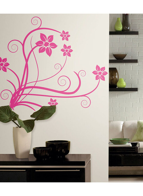 

Room Mates Decals Deco Swirl Peel & Stick Wall Decals, Pink