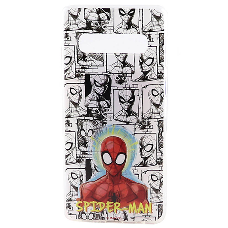 Marvel Samsung Galaxy S10 Spiderman Printed Mobile Phone Case Cover, Black