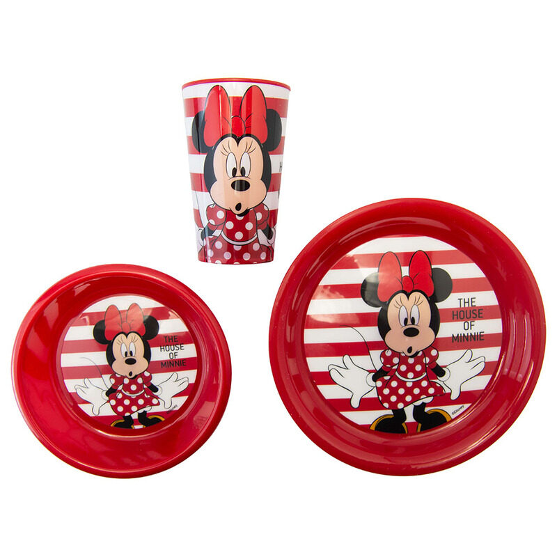 

Disney Minnie Mouse Dinnerware Set, 3 Pieces, Red