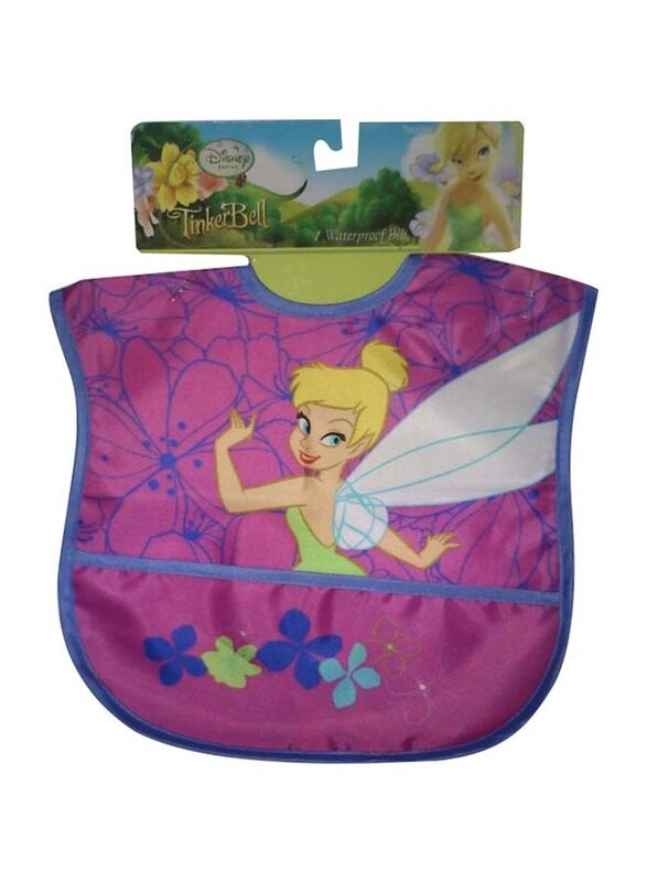 

Disney Cuddles Bibs Tinkerbell Waterproof Bib, Pink