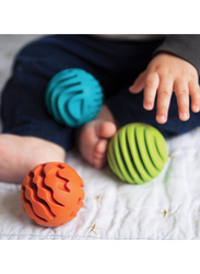Tomy - Fat Brain Toys Sensory Rollers, Mesh & Toy Balls, 3 Pieces, Ages 6+ Months