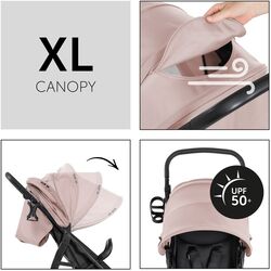 Hauck Rapid 4D Stainless Steel Stroller, Rose