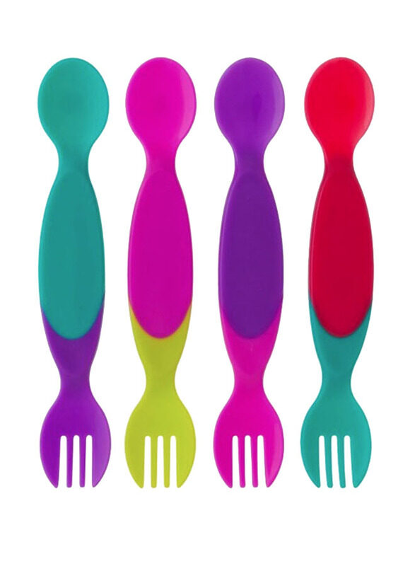 

The First Years Two For One Toddler Utensils, Pack of 4, Multicolour