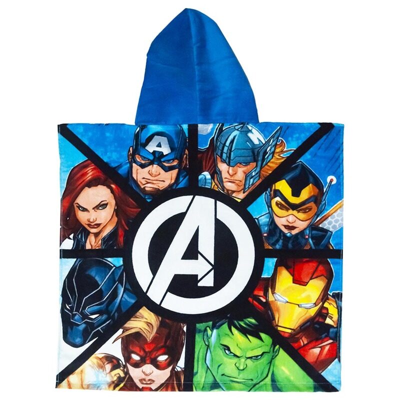 

Marvel Avengers Hooded Poncho Bath Towel, 60 x 120cm, 3+ Years, Multicolour