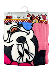 Minnie Mouse Coral Fleece Blanket, Light Pink