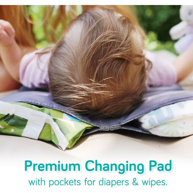Nanobebe Diaper Storage Backpack & Changing Bag for Baby, Grey