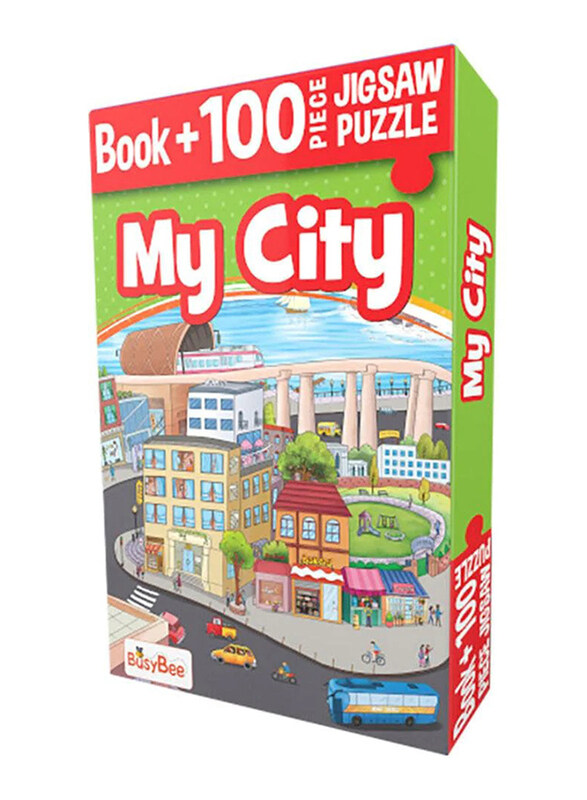 

PEGASUS Busy Bee 100-Piece My City Book + Jigsaw Puzzle