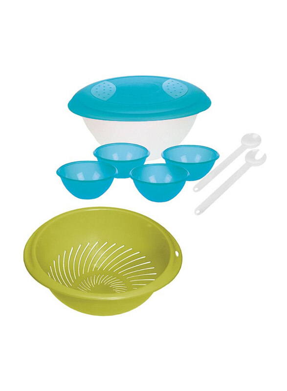 

Keeeper Salad Set + Green Colander, Multicolour