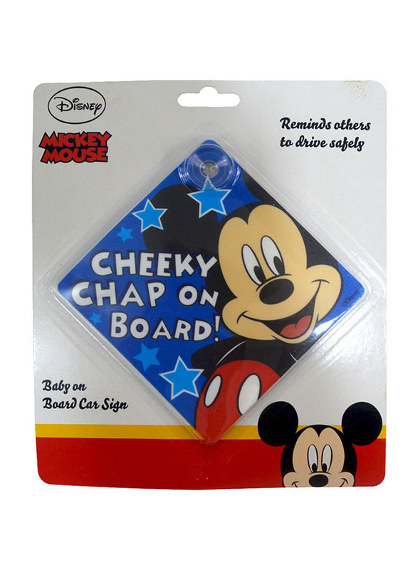Poplar Linens On Board Mickey Sign, Multicolour