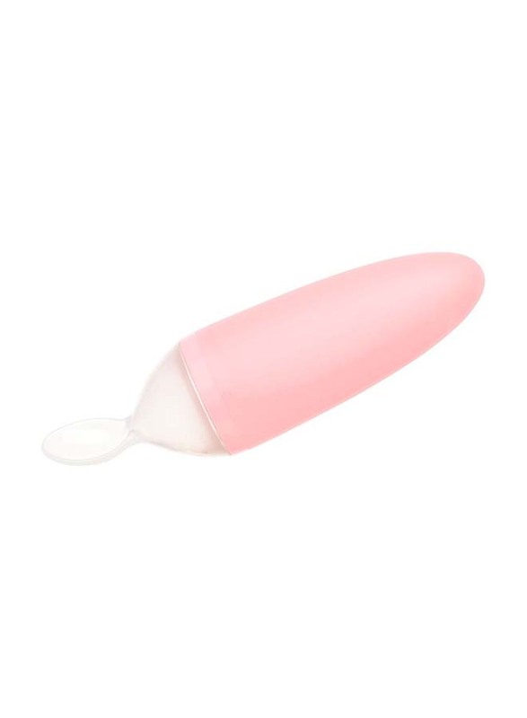 Boon Squirt Silicone Baby Food Dispensing Spoon, Light Pink